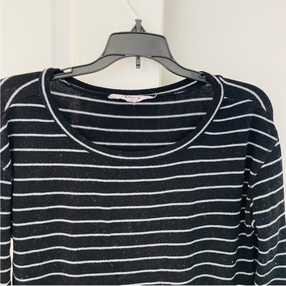 BB Dakota Black White Stripe Sweater Size S - Picture 2 of 10